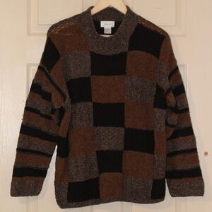 FOXCROFT Sweater Mens Colorblock Textured Knit Pullover